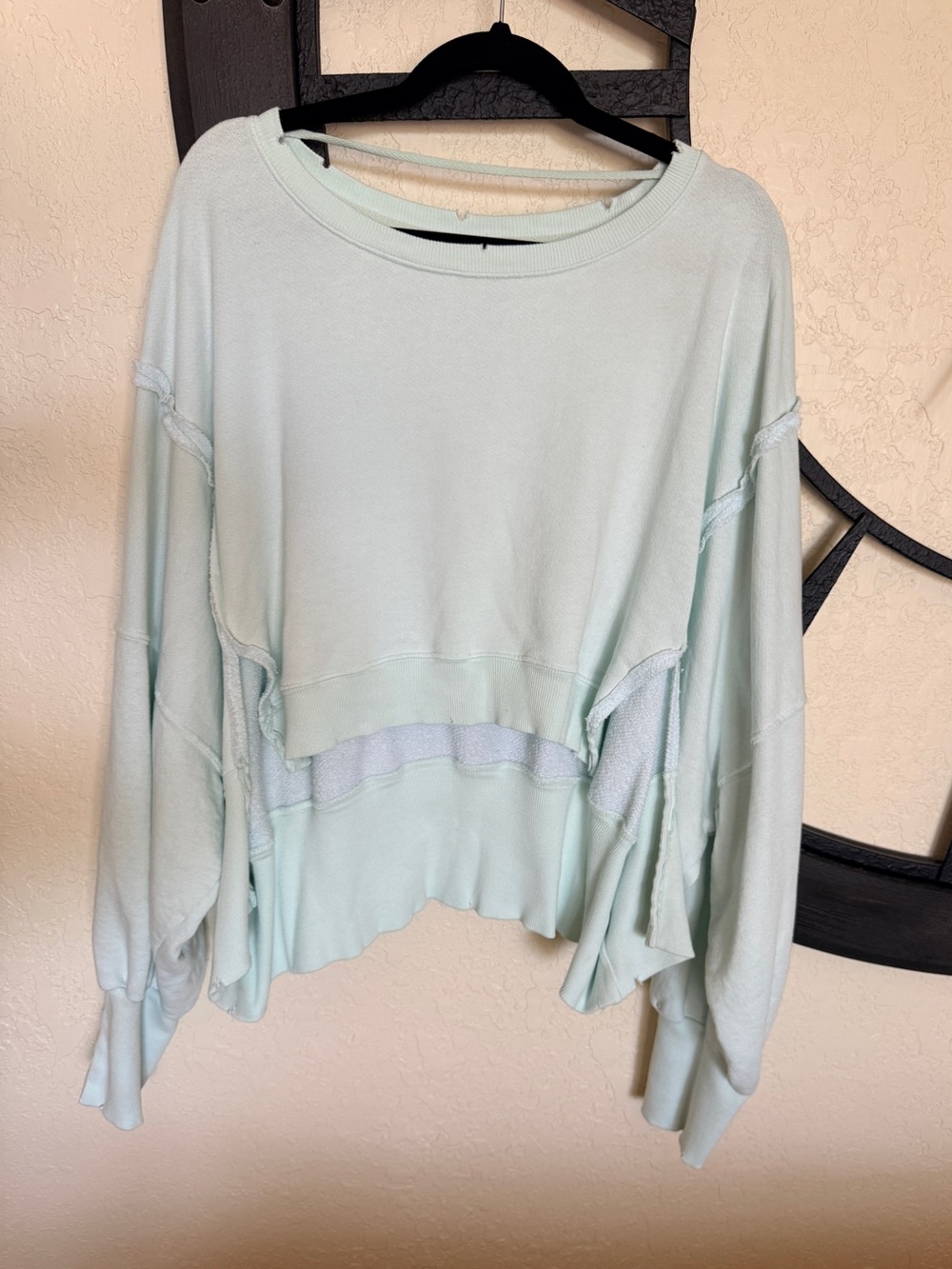 We the Free Cropped Camden Sweatshirt Hi-Low - Size Large